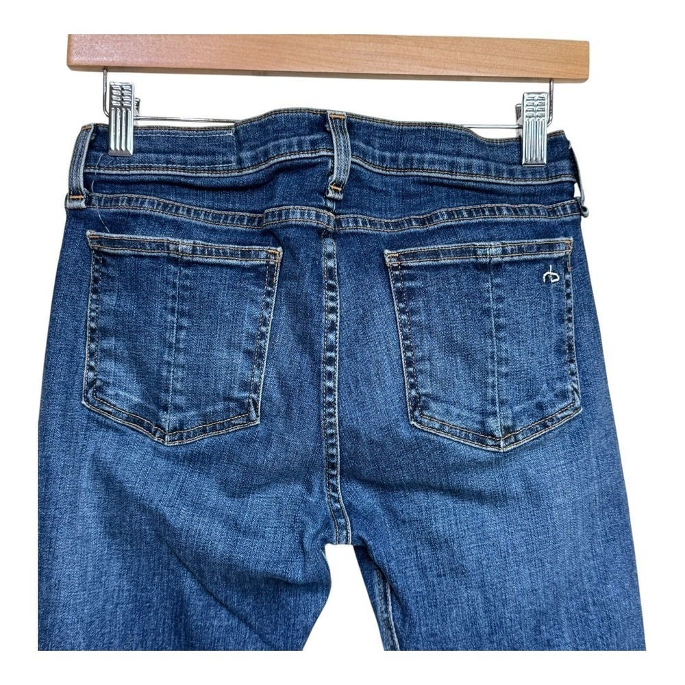 Rag & Bone Capri Women's Jeans Size 28 Blue Denim Frayed Hem Cropped - Picture 4 of 9
